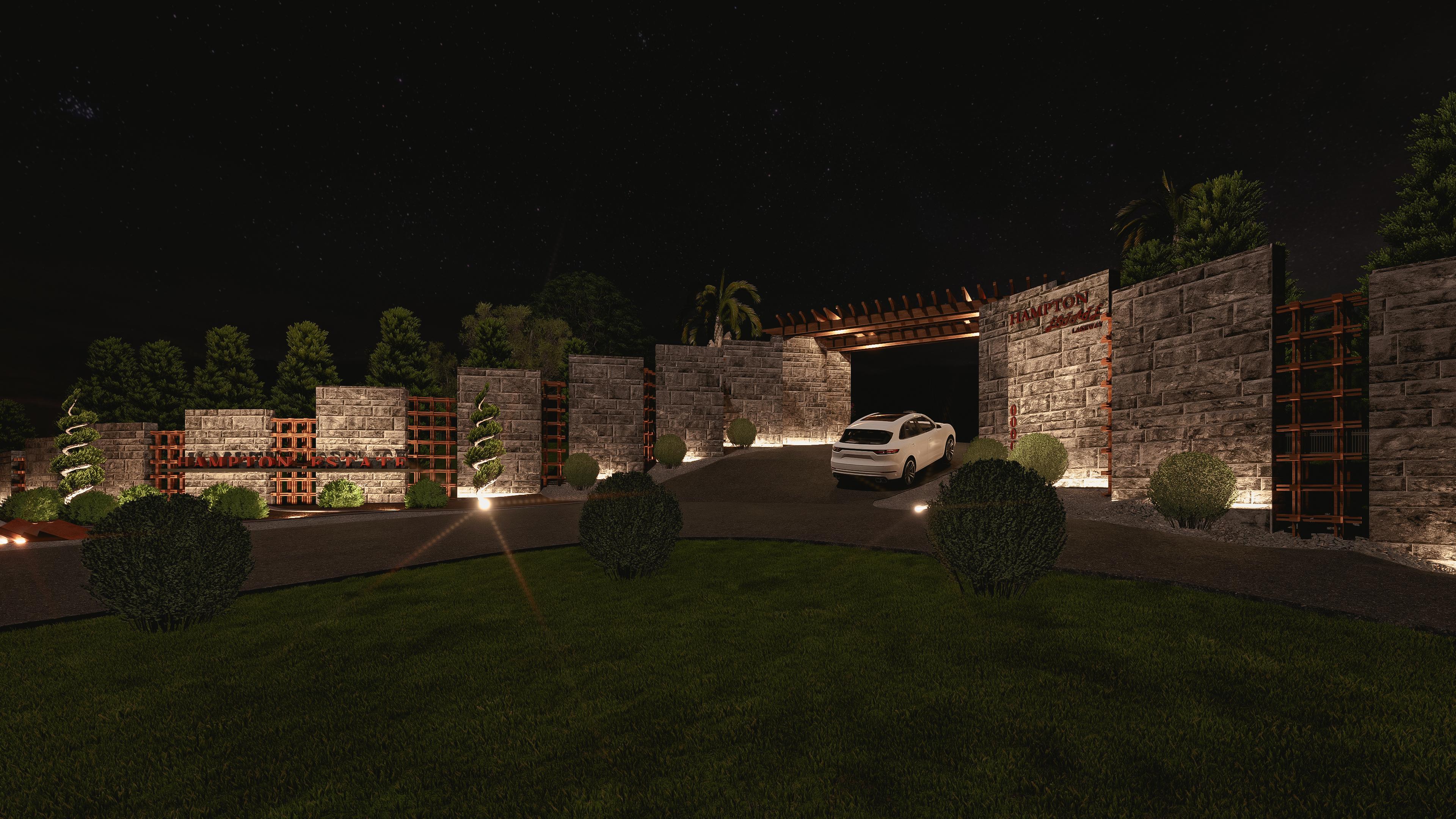 Nighttime Entrance View