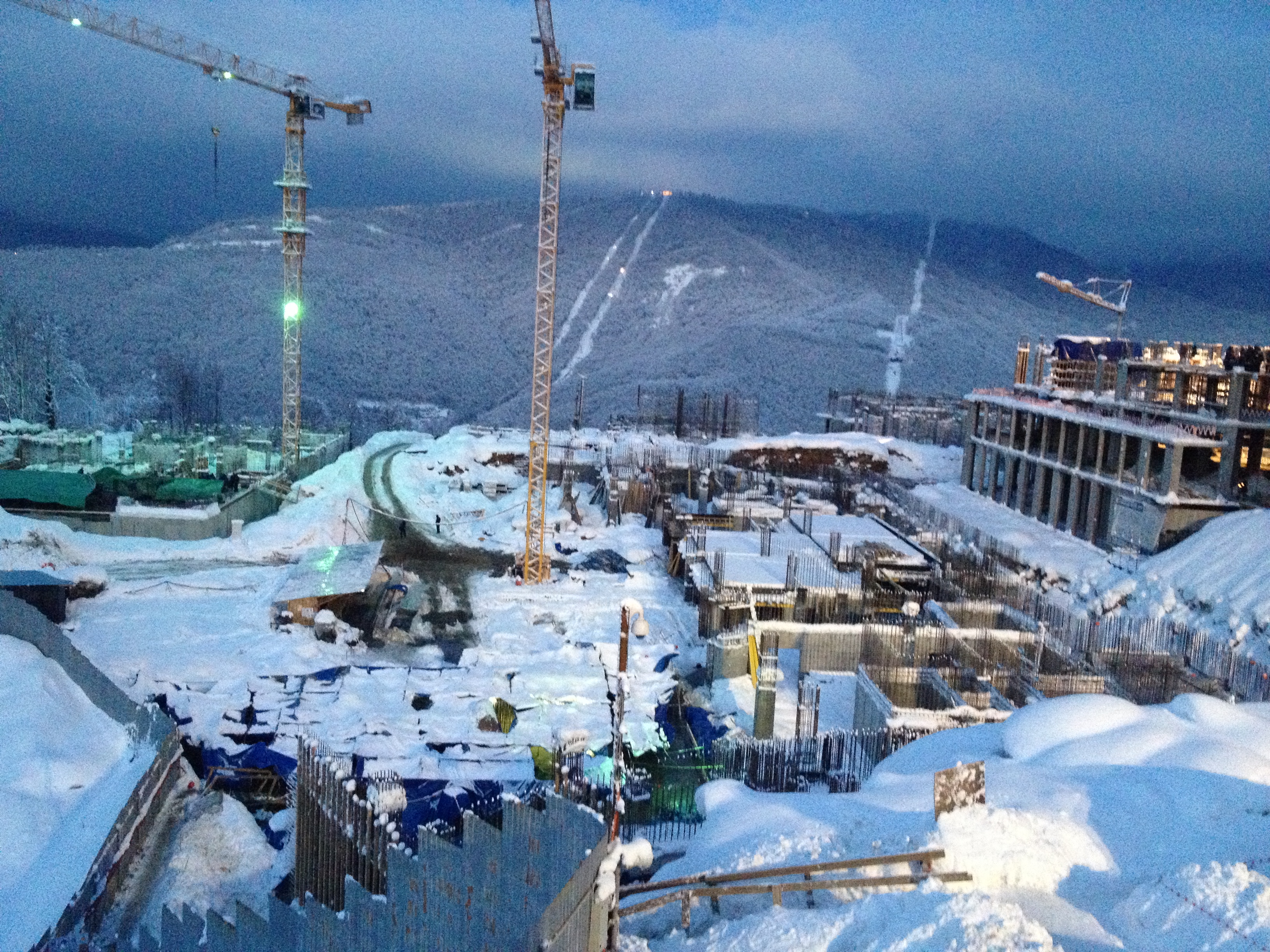 Winter construction in -28°C conditions